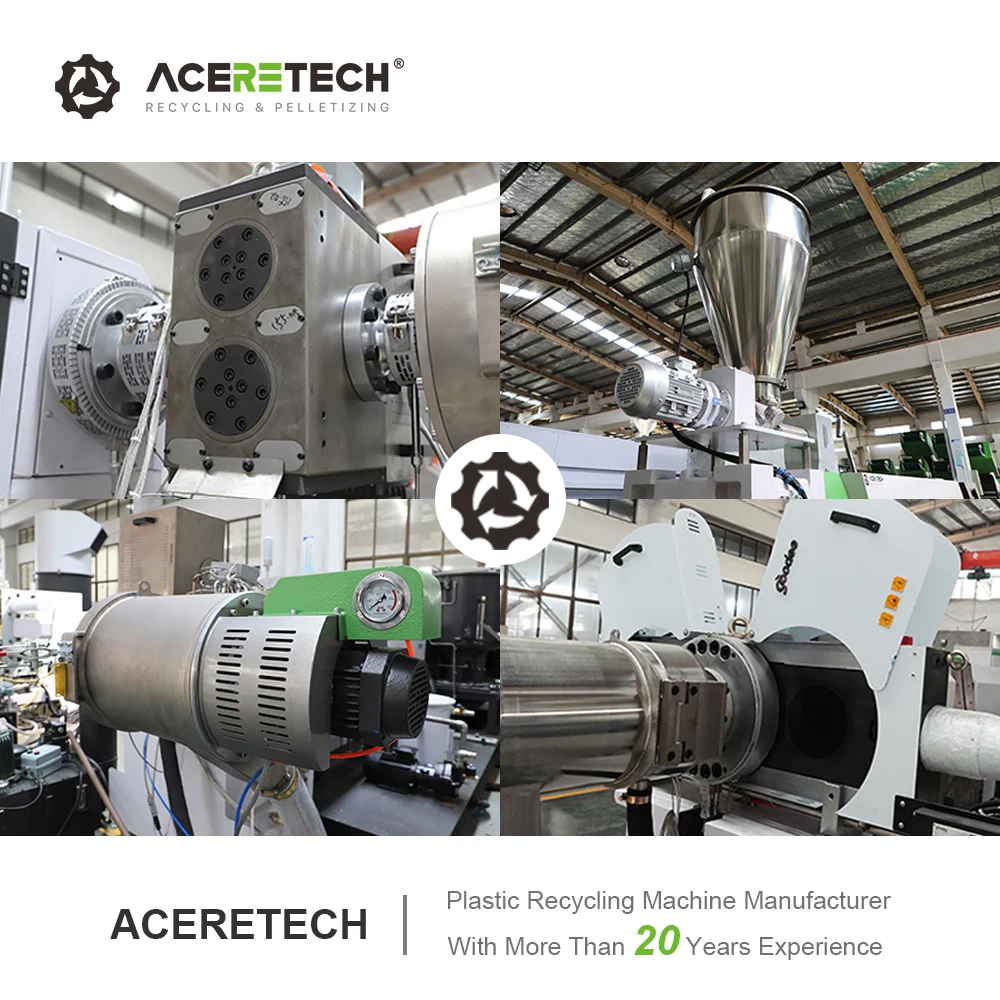 High Output ASE Waste Plastic HDPE Bottle Flakes Recycling Single Screw Extruder Pelletizing Machine