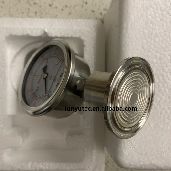 Tri Clamp Pressure Gauge Stainless Steel 0-30 PSI 0-2 BAR