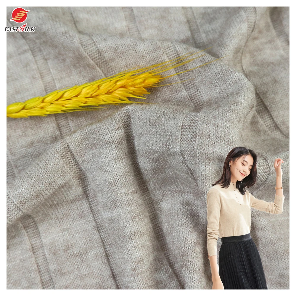 Fabric for Garment New Design Polyester Rayon Nylon Rib Knitting Fabric for women garments