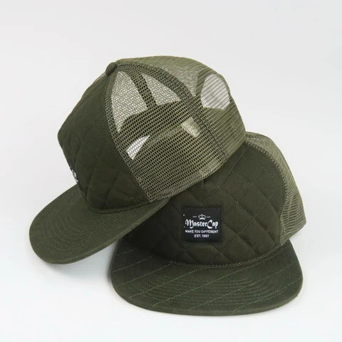 5-panel flat brim foam tucker cap mesh cap snapback cap