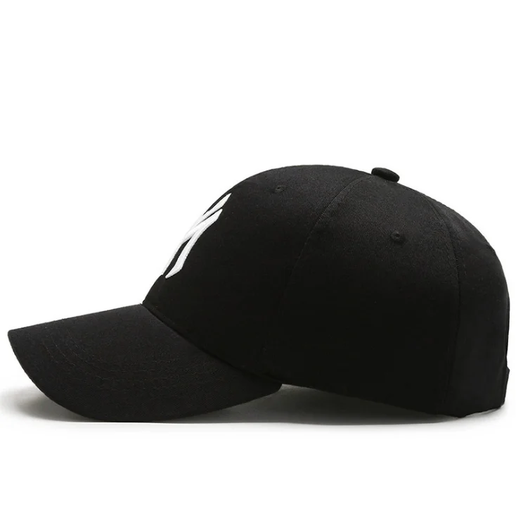 
Fashion custom cotton fabric applique letter baseball cap buttons sport ny caps hats men with logo 