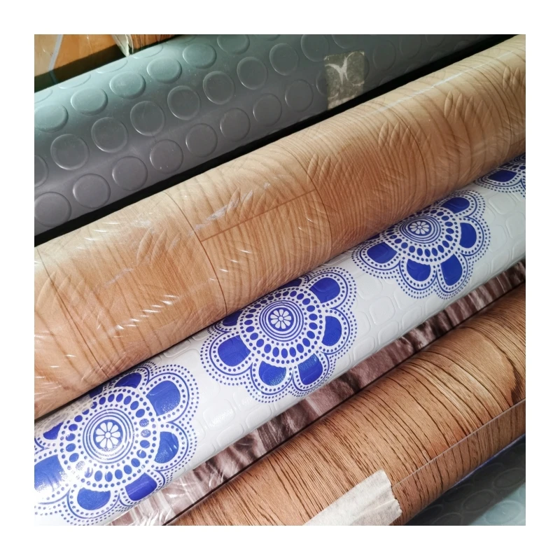 0.35MM - 2MM commercial pvc wood flooring roll anti-slip waterproof pvc leather flooring in rolls for household office