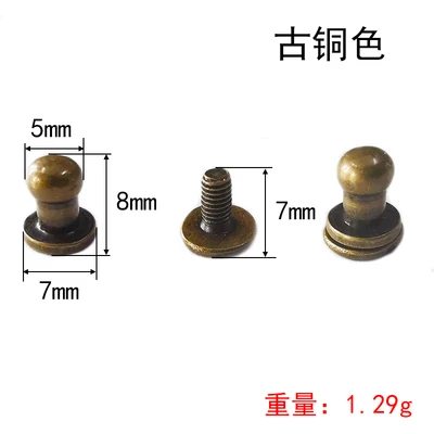 Nail Golden Solid Brass Button Stud Nipple Head Monk Head Screw