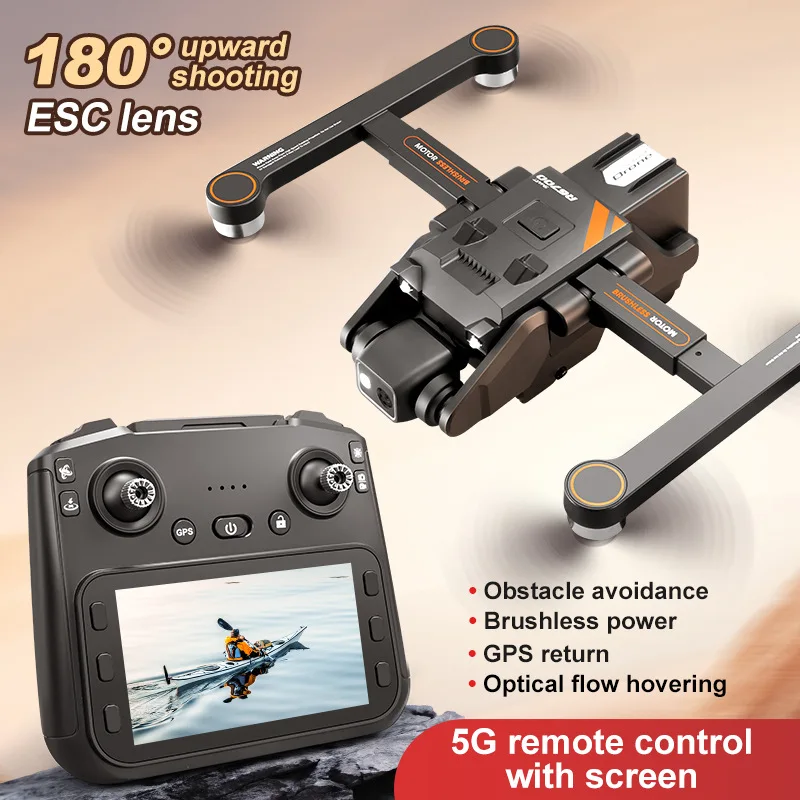 Quadcopter 4k professional with screen control aerial photography dual camera GPS return quadcopter brushless obstacle avoidance
