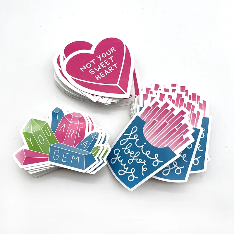 Custom self adhesive packaging label screen printing outdoor car logo waterproof pvc die cut vinyl sticker for laptop