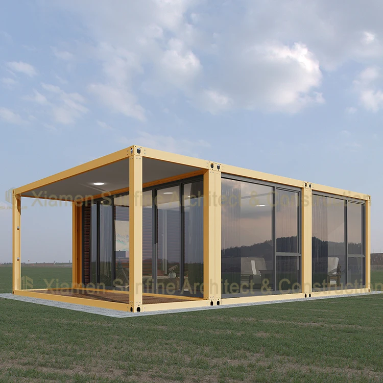 Good price 20ft mini tiny house 40ft light steel flat pack container ready prefab house