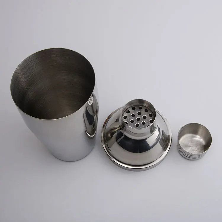 High Quality Cocktail Shaker Set Stainless Steel 7 Pieces Bartender Kit with Round Display Stand
