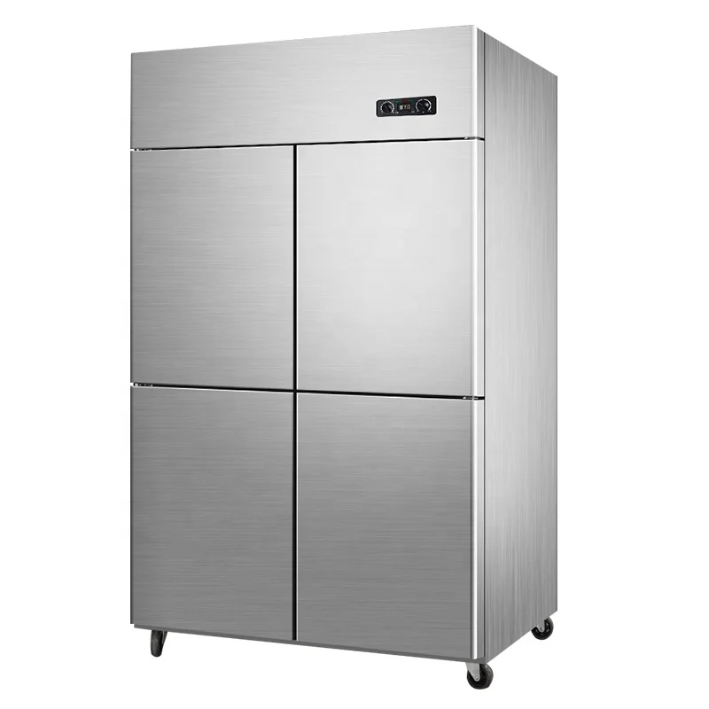 Commercial stainless steel fresh-keeping freezer cabinet Restaurant kitchen refrigeration worktable.