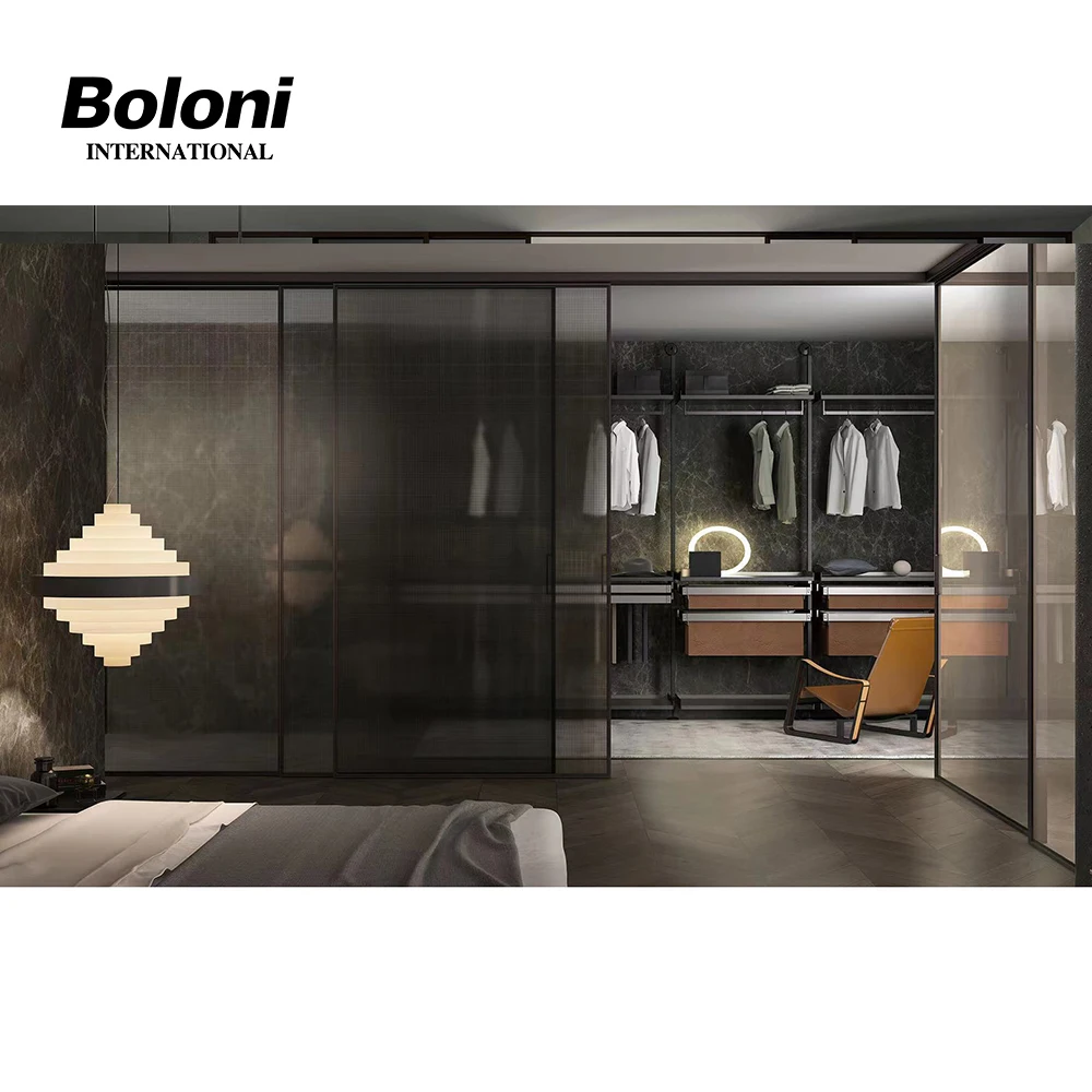 Boloni custom mdf carcass sliding door pvc closet bedroom wardrobe cabinets furniture design prices