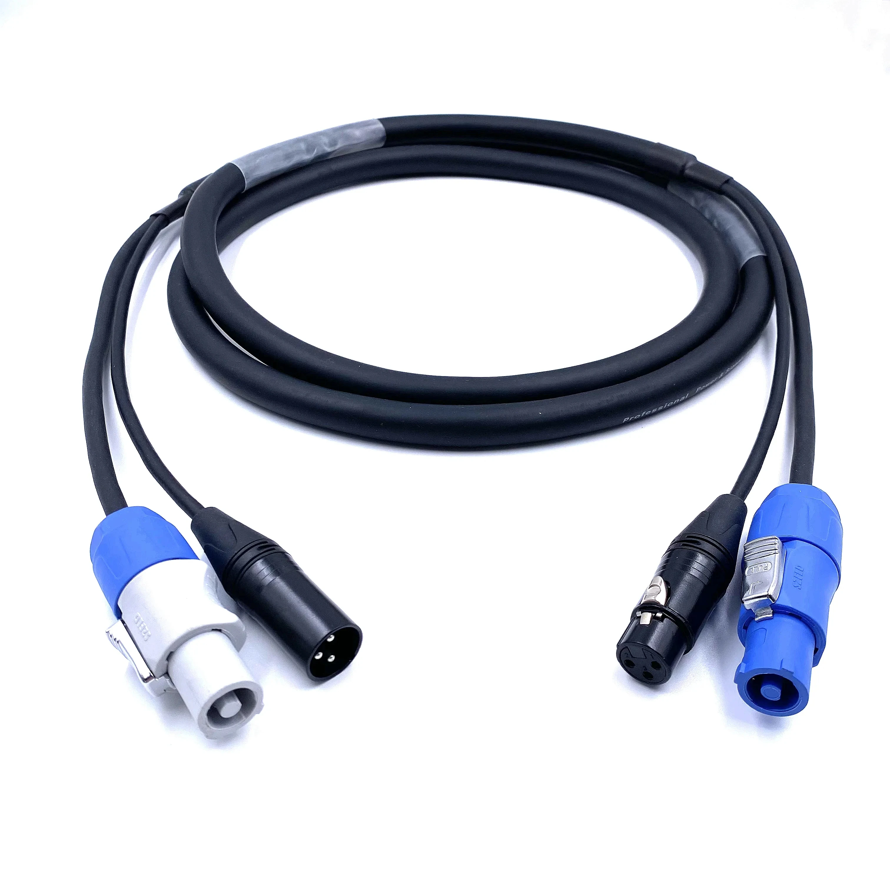 Powercon Plus 14 AWG Audio 3 Pin Dmx Combi Combo Hybrid Cable for Powered Speakers