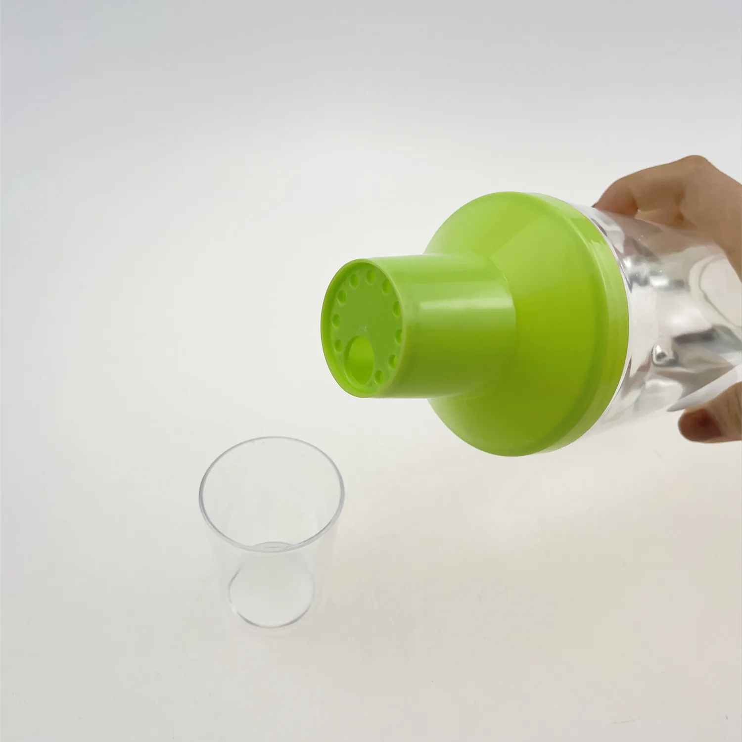 500ml clear & transparent plastic gym shaker bottle with straw