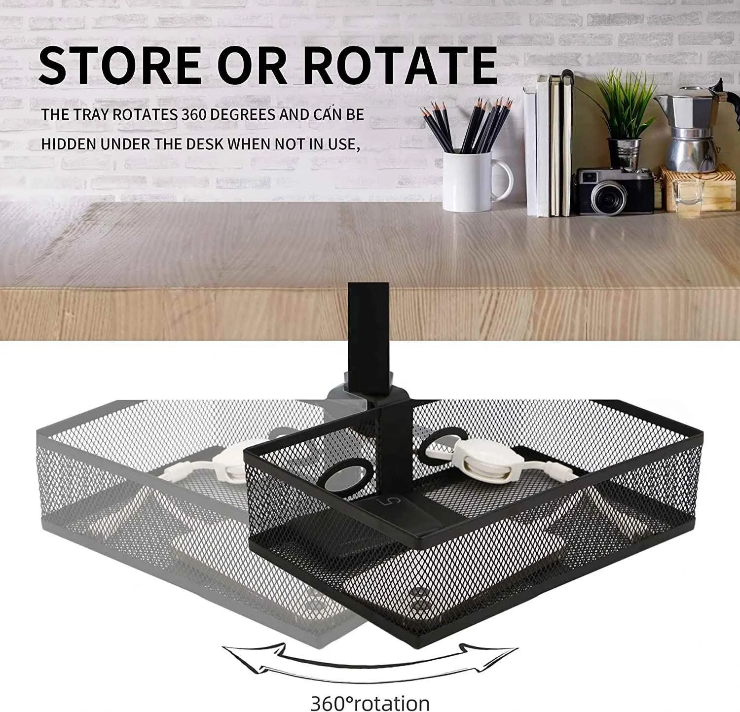 Сетчатый Настольный органайзер и поворотный карандаш с зажимом