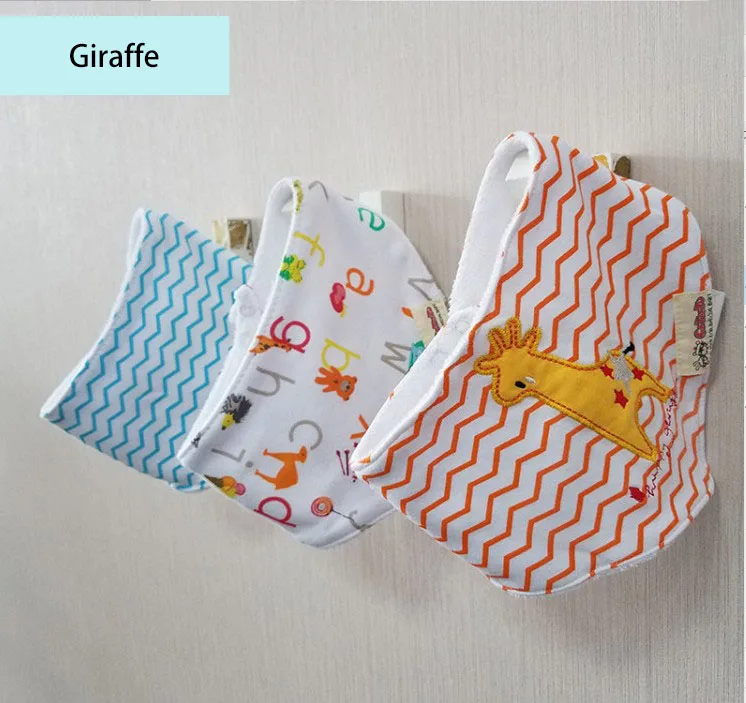  Hot Sale Baby Products Cotton Triangular Towel Print Bib Newborn Handkerchi