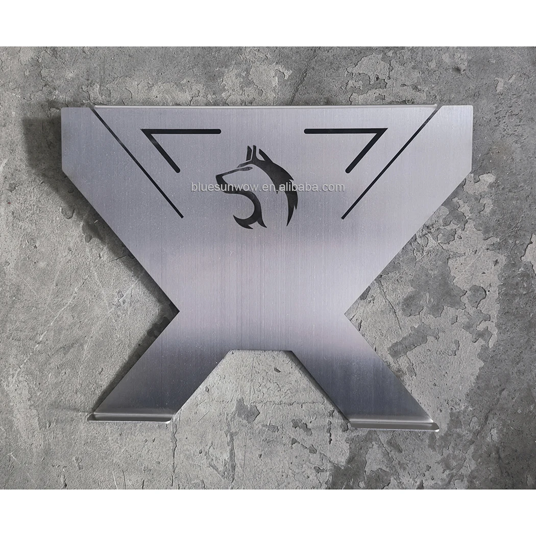 Custom Laser Cutting Logo Detachable Charcoal Camping Bbq Grill Parts Stainless Steel Sheet Metal Fabrication Bending Service