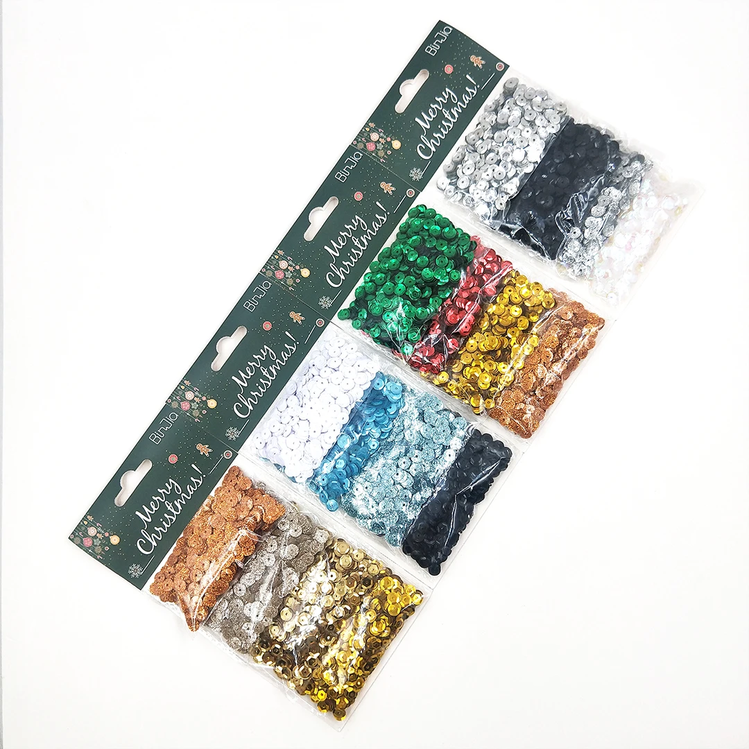 Mix Sizes/Shapes Flake Cup Confetti Sewing Craft Loose Sequins Paillettes Wholesale Christmas Glitter for Festival Decoration
