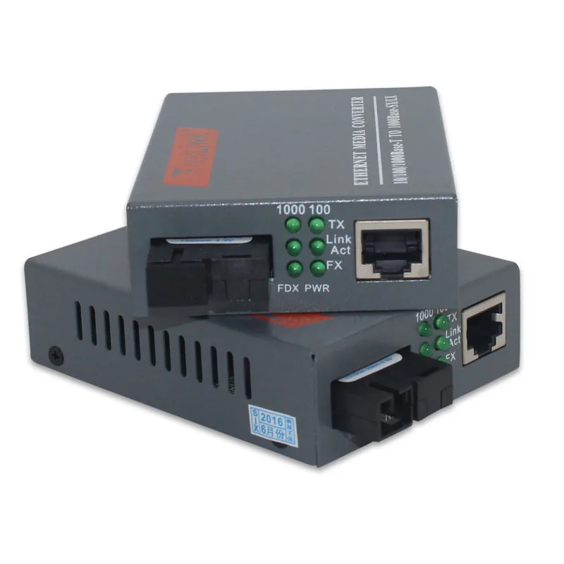 HTB-GS-03AB Ethernet Media Converter 10/100/1000 Base-T To 1000 Base-SX/LX Fiber Transceiver