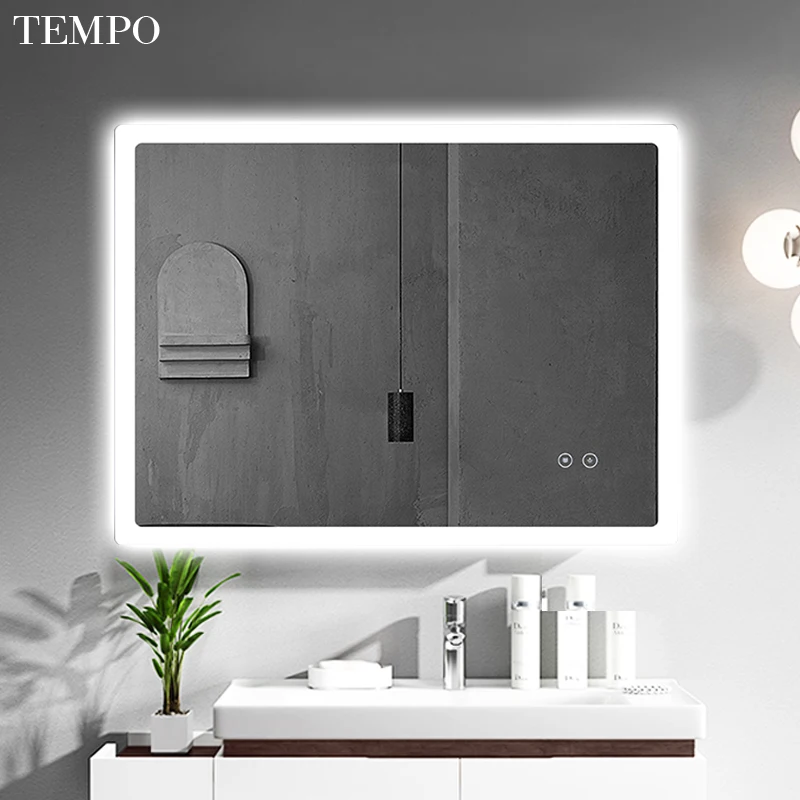 Tempo Plugged Led Smart Mirror Aluminum Frame Profile Mirror Led Dressing Table Mirror Cabinetp Bathroom