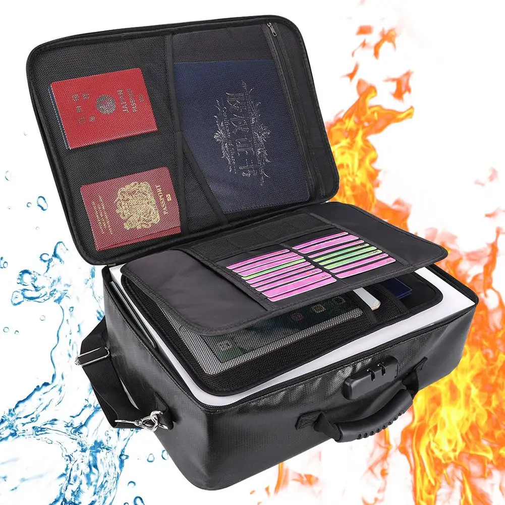 Hot Sale Office Supplies Fireproof Document Bag Envelope File Bag Cash Pouch Valuables Money Bag for Teacher Supplies