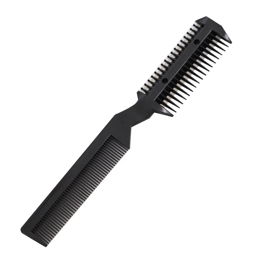 Black CB-3 trimming  2 Double Edge Blades Instal Salon Safe Light Hair Cut  Styling Thinning Hairdressing Razor Comb