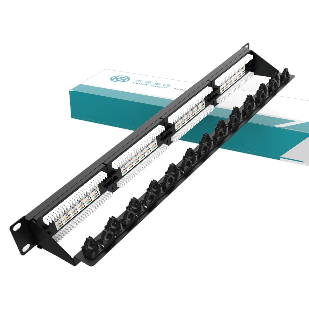 Высококачественные Сетевые Аксессуары rj45 24 порта Cat5e Cat6 Cat6a poe