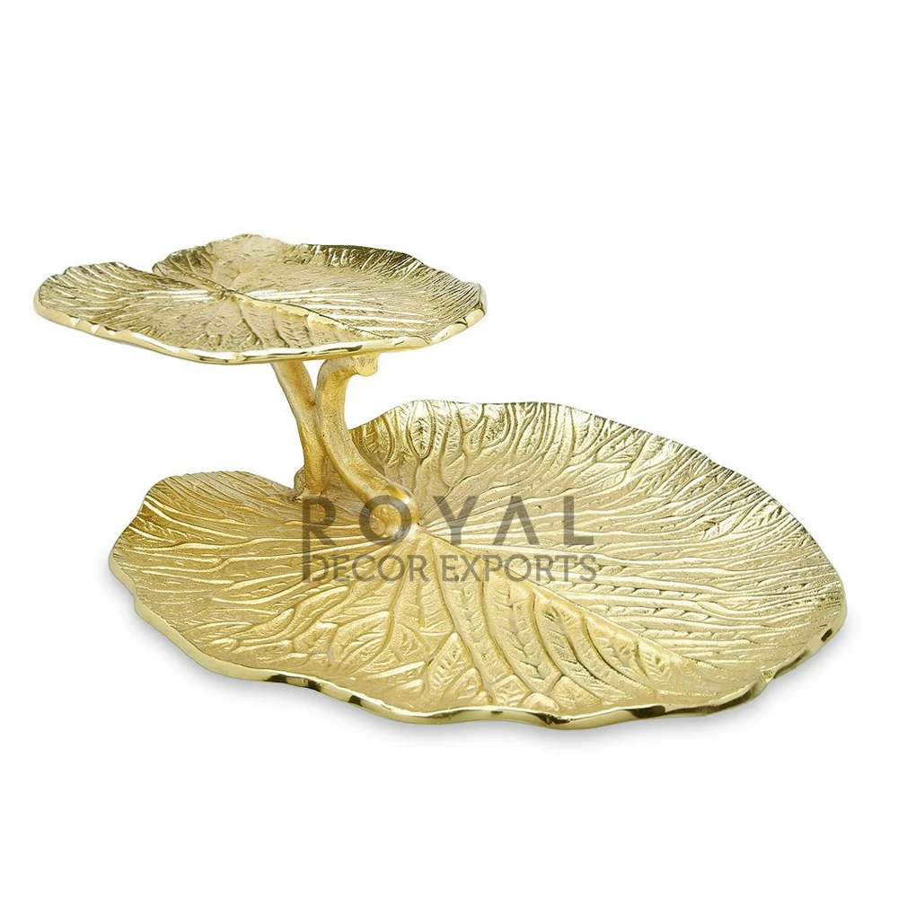 Serving Platter Dessert Decorative Stand Trays 2-Tier Cake Stand Layered Serving Tray 2-Tier Metal Cake Stand Wedding Decoration