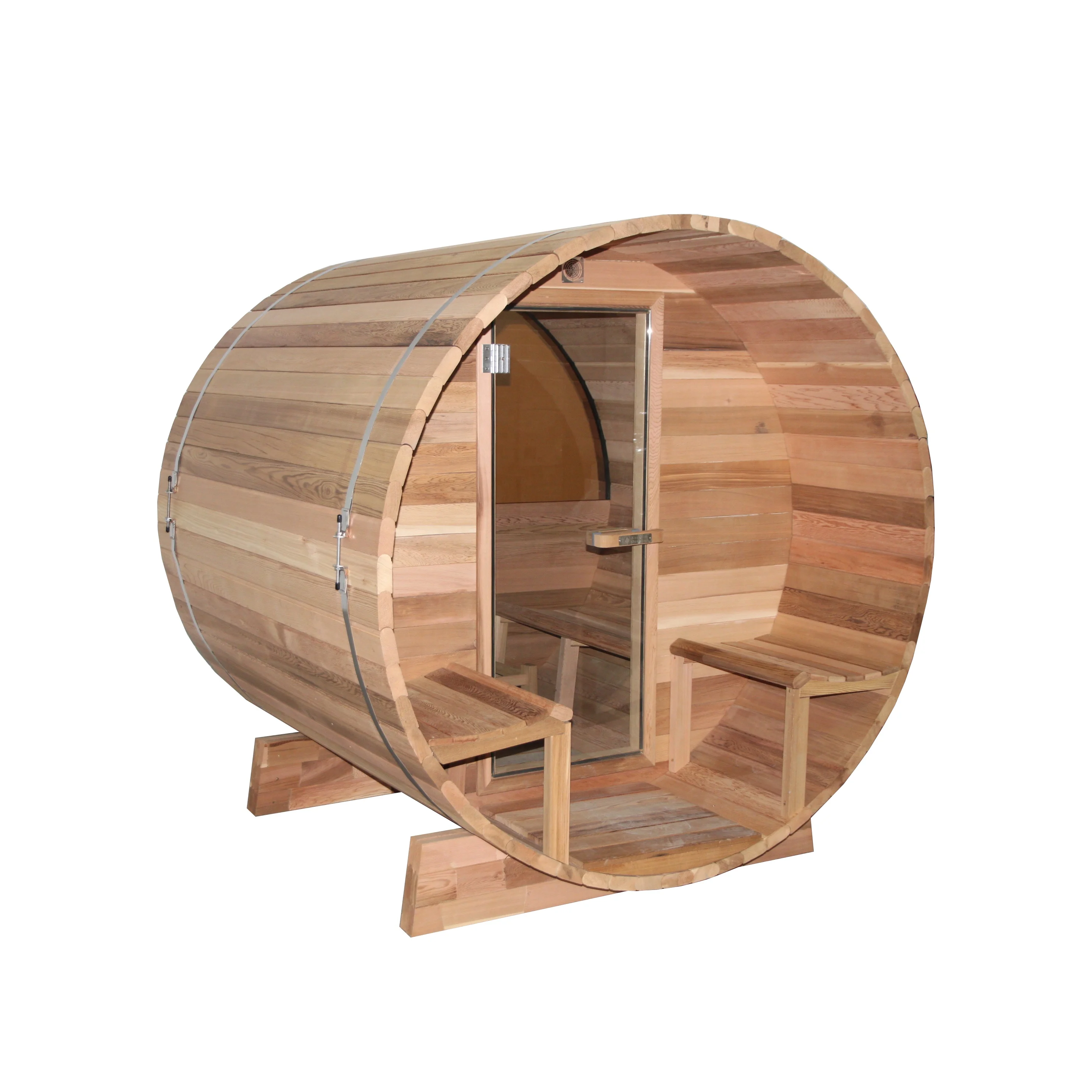 OEN/ODM Design 26 Years Experience  Manufacturer Best Canadian Red Cedar Outdoor Barrel Sauna Room For 4-6 Persons