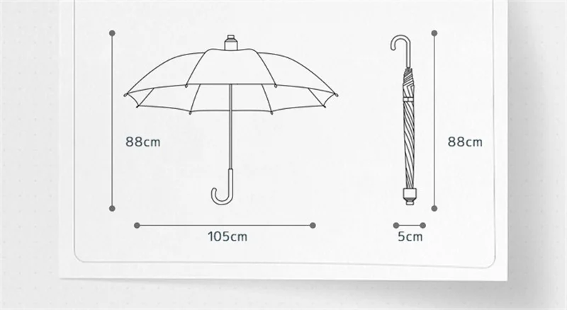 Black waterproof cover 16-bone straight pole curved handle umbrella car car carrying enlarged long handle umbrella