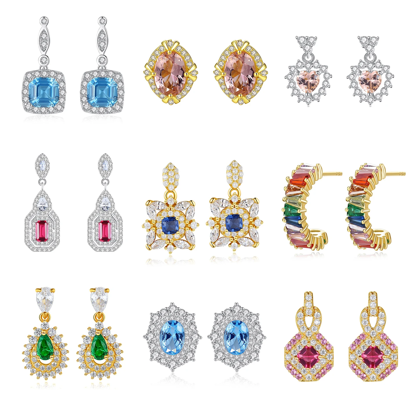 Earring Studs 925 Sterling Silver Rhodium Plated Non Fade Sterling Silver 925 Jewellery Women Earrings