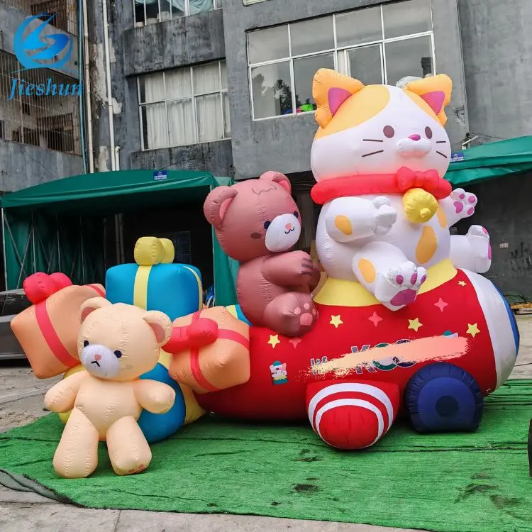 Лидер продаж Надувная сценическая кошка ракета аниме фигурка для производительности Модель со светодиодной подсветкой рекламы