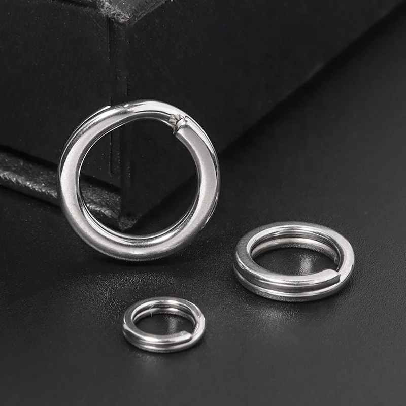 VEROMCA 304 Stainless Steel Key Ring Polished PVD Plated Titanium Steel Flat Key Ring