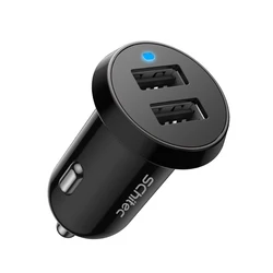 Quick Mini Fast Portable Dual USB Car Charger adapter with led light charger for phone