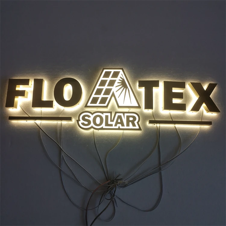 Outdoor 3D Letter Channel Light Backlit Sign Acrylic Signboard Business Logo Custom Led Illuminated Signs Neon For Storefront