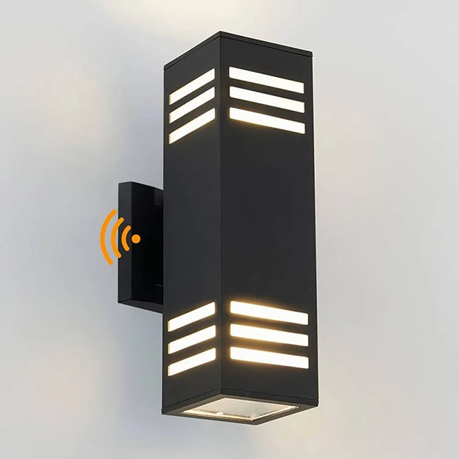 Modern Home Porch Outside Smart Motion Sensor up Down Dusk to Dawn Wall Lamp Sconce Exterior Mounted Outdoor Light