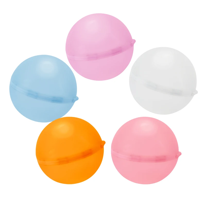 12/24Pcs Quick Fill Self Sealing Splash Balls Refillable Reusable Silicone Big Water Bomb Balloons For Kids Water Fight