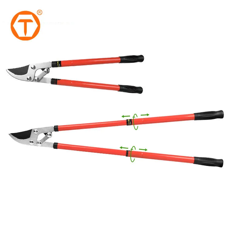 Telescopic Handle Tree Branch Cutting Tools Extendable Branch Cutter Pruning Shear Bypass Lopper for Landscaping