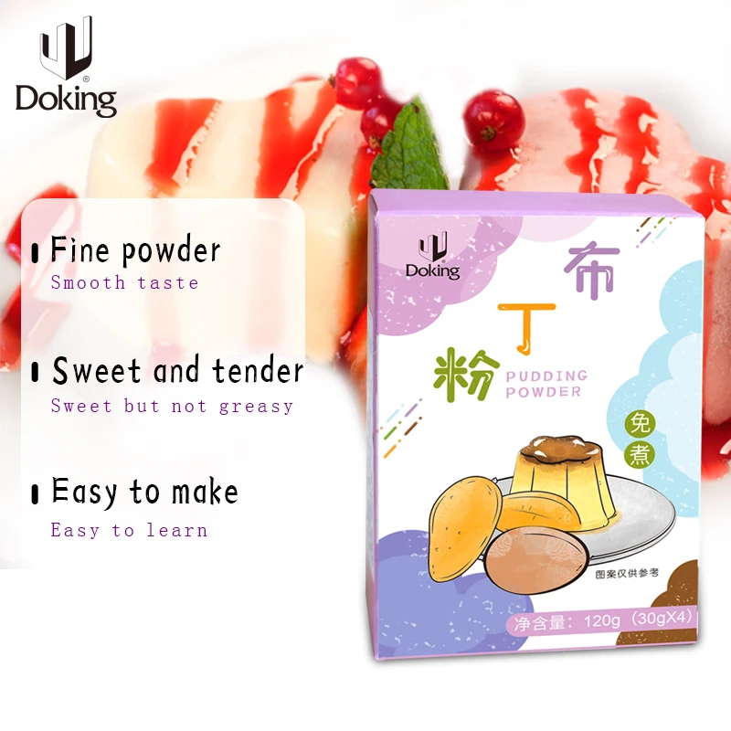 Doking  small bags packaging uncooked pudding powder gift set  packaging  fruit flavors