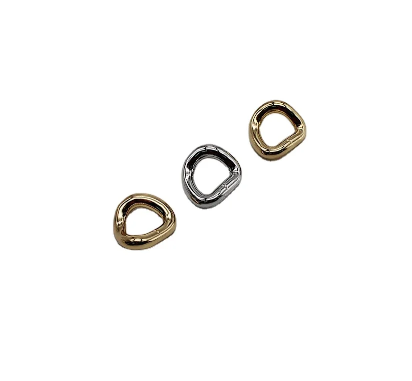 
Оптовая продажа, индивидуальные цветные полированные сварные пряжки из твердой латуни, D-образное кольцо 