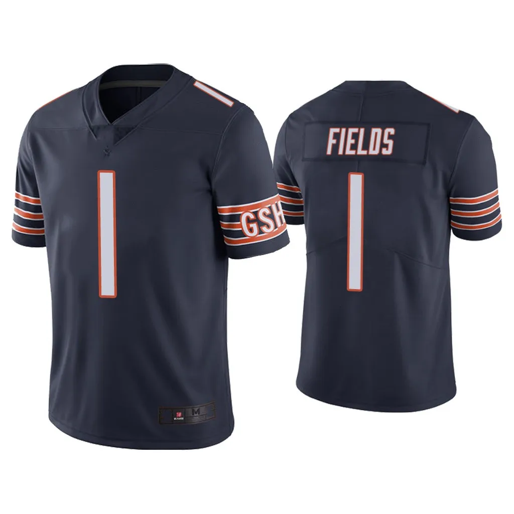 
New Style Wholesale China Chicago Stitched American Football Jerseys Custom Bear Team 1 Justin Fields 