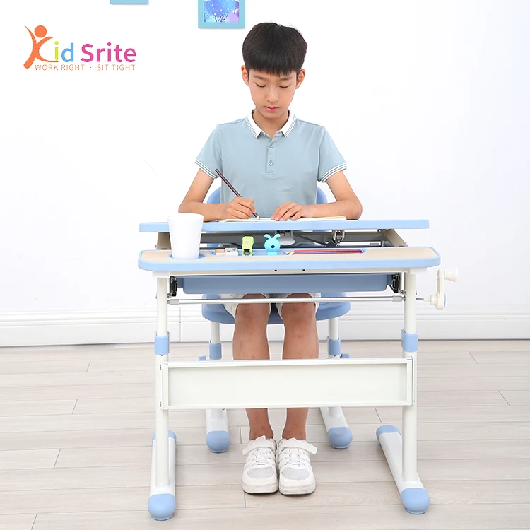 
Professional Children Desk Study Table Chair Set Adjustable Height Childrens Desk 