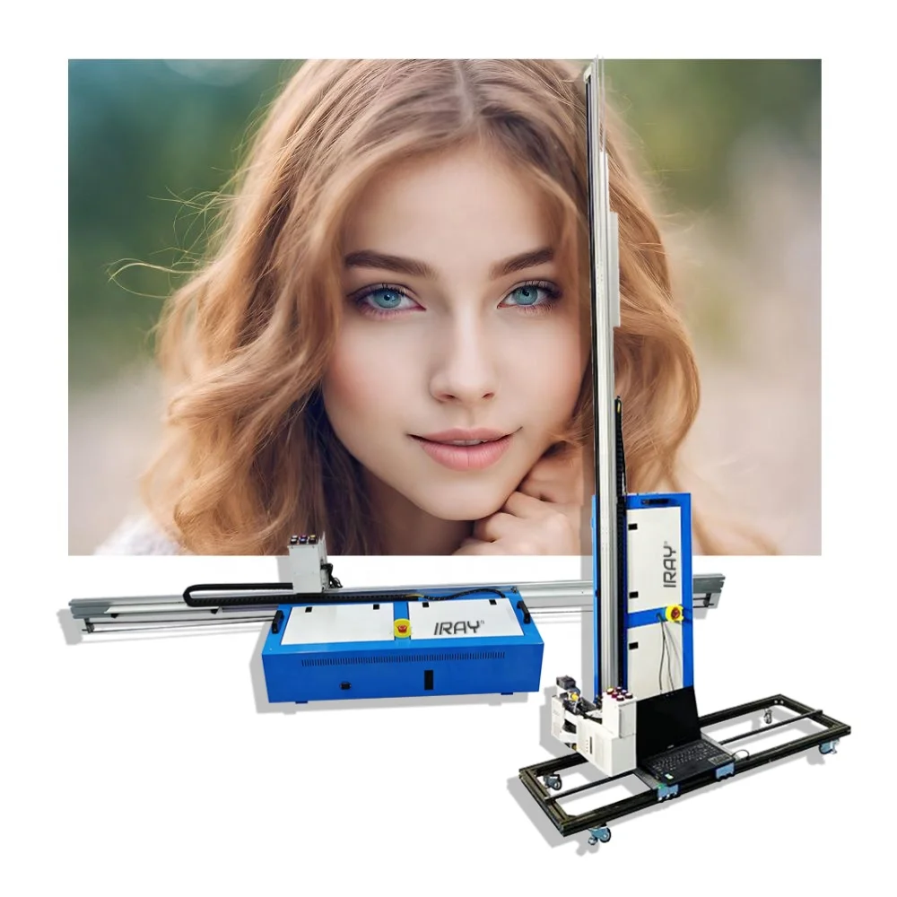 Multi color inkjet printer for Wall/Glass/Metal/Wood/Paper/Ceramic wall and floor ground 2 in 1 printing machine
