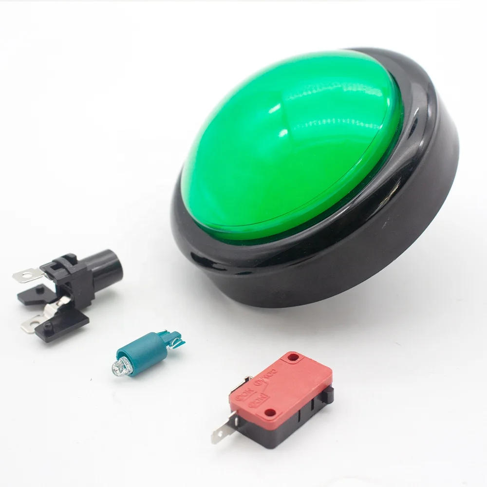 Arcade game parts factory direct wholesale 24 to 100 mm zero delay LED illuminated switch arcade machine push buttons
