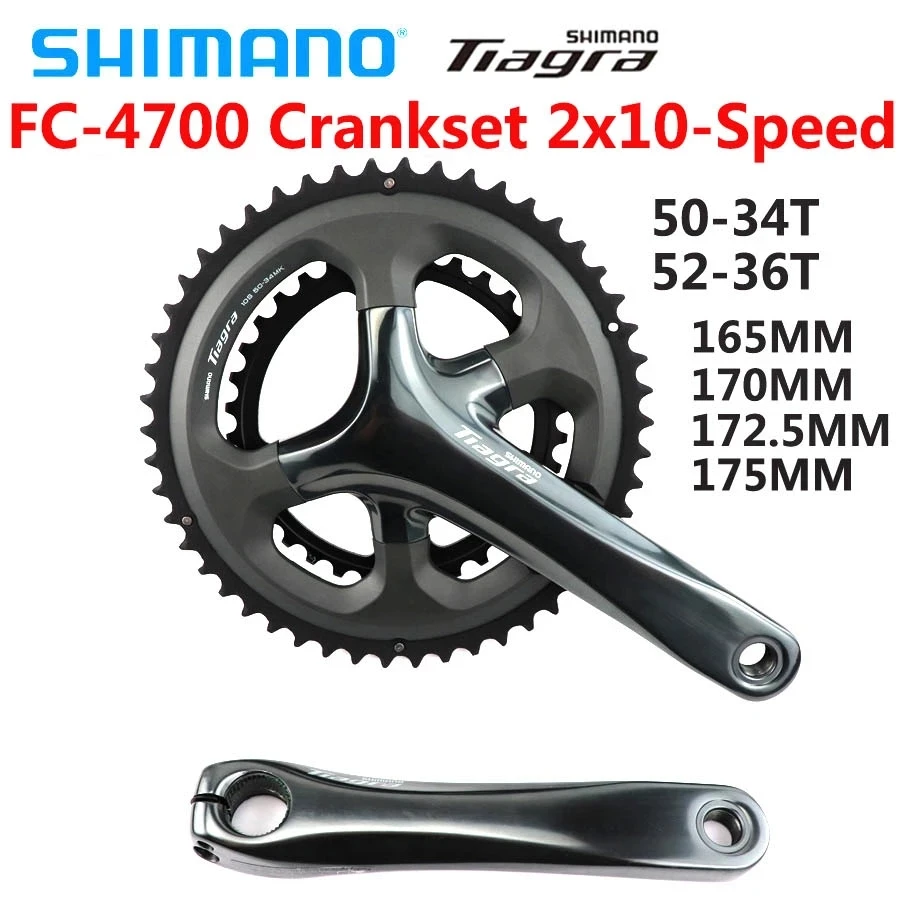 SHIMANO FC 4700 20S 2X10S скоростной шатун для велосипеда 52-36T 170 мм комплект коленчатого вала