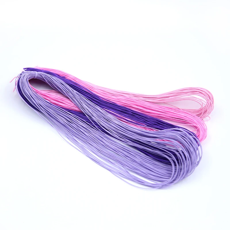 Colorful 1Mm 2Mm 3Mm Elastic Hollow Tubular Webbing Line Soft Yellow Round Elastic Cord Thread Roll For Clothing Manufacturers