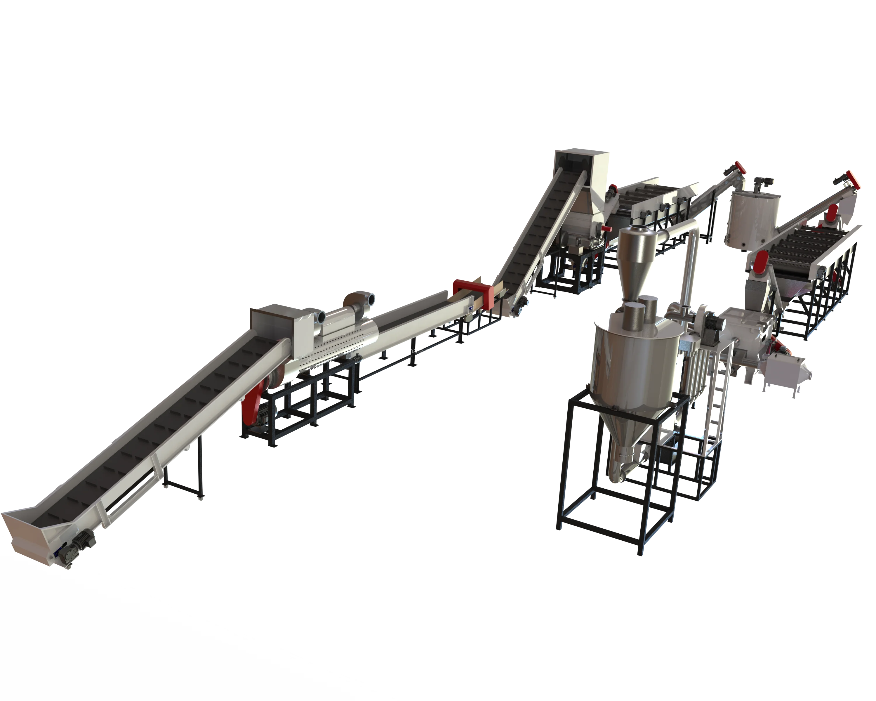 
PET recycling plant double steam washer efficient recycling line 