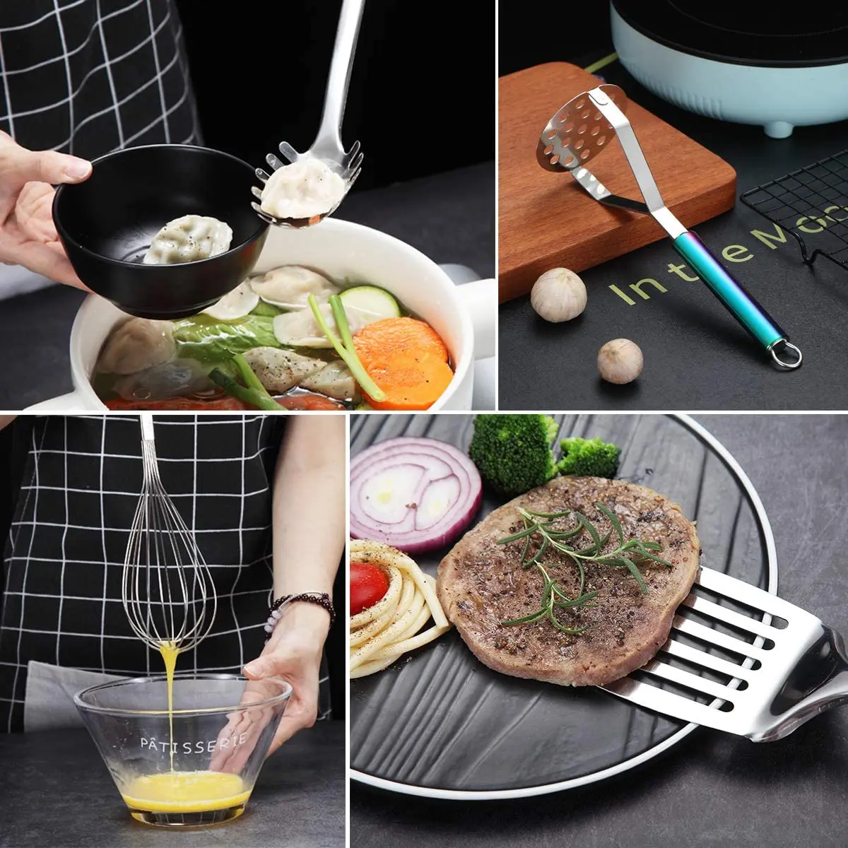 Household & camping private label stainless steel spatula serving kitchen cooking utensils tools set from china Distributor