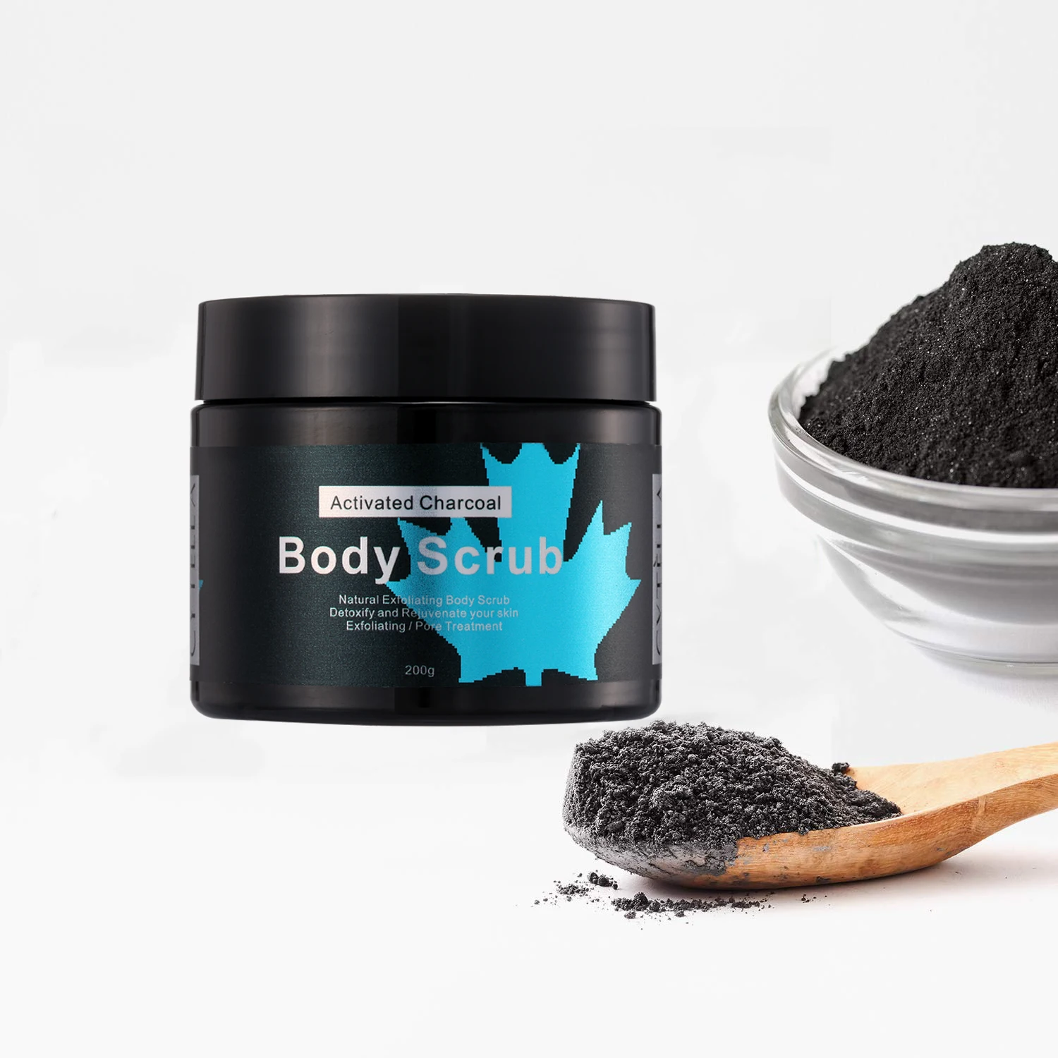 Лидер продаж, скраб для тела с активированным углем детоксикации и омоложения вашей кожи