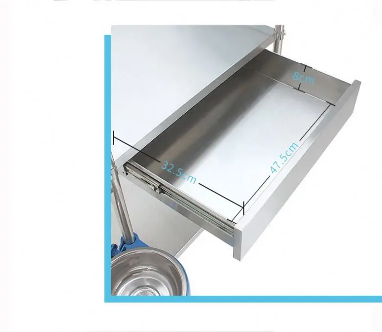 EU-SS608 High Quality Hospital Surgical Stainless Steel Treatment Cart