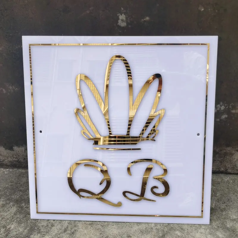 drop shipping DIY 3D metal laser cut company wall sign stainless steel Alphabet letters wedding party name letter