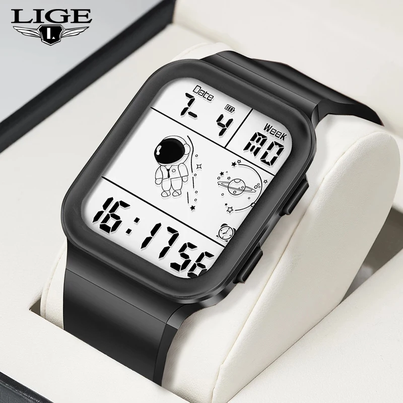 LIGE Sport Digital Men Watch LED Fashion Watches For Male Chronograph Electronic Wristwatch 30m Waterproof Clock