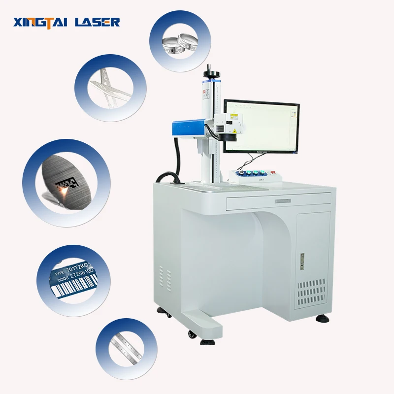 20w 30w 60w JPT M7 Table Desk MOPA Color Fiber Laser Marking Machine Price Fiber Laser Engraver For StainlessSteel